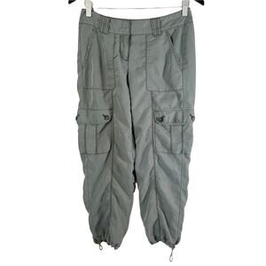 Ann Taylor Modal Blend Cargo Jogger Pants Army Green Size 00 Soft Comfy Utility